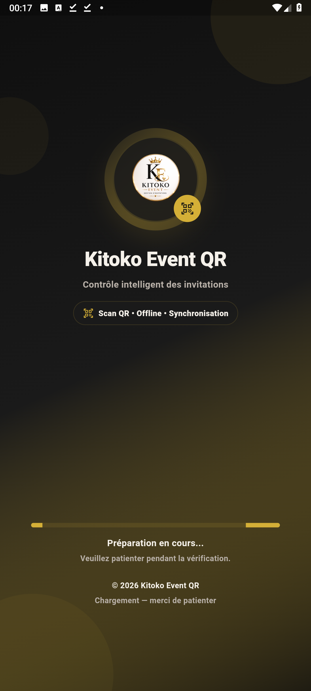 Kitoko Event QR écran 1